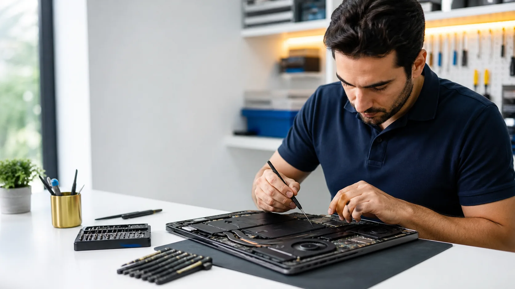 Manisa'da laptop bakımı yapan Venüs Bilgisayar teknik servis uzmanı